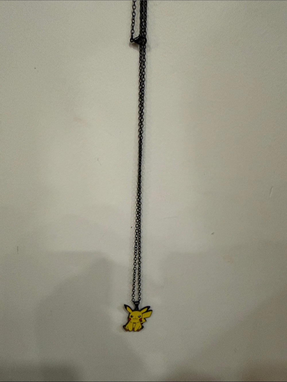 Pikachu Yellow Enamel Pendant Necklace